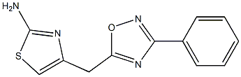 4-[(3-phenyl-1,2,4-oxadiazol-5-yl)methyl]-1,3-thiazol-2-amine 구조식 이미지