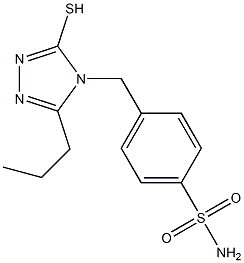 4-[(3-propyl-5-sulfanyl-4H-1,2,4-triazol-4-yl)methyl]benzene-1-sulfonamide 구조식 이미지