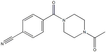 4-[(4-acetylpiperazin-1-yl)carbonyl]benzonitrile Structure