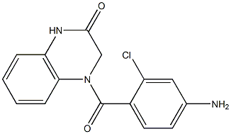 4-[(4-amino-2-chlorophenyl)carbonyl]-1,2,3,4-tetrahydroquinoxalin-2-one 구조식 이미지