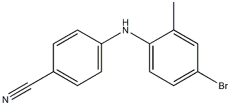 4-[(4-bromo-2-methylphenyl)amino]benzonitrile 구조식 이미지