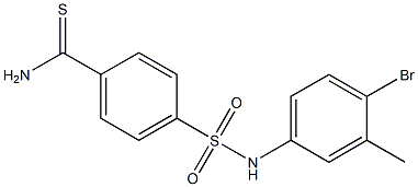 4-[(4-bromo-3-methylphenyl)sulfamoyl]benzene-1-carbothioamide Structure