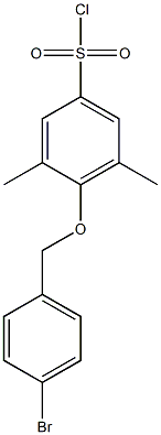 4-[(4-bromophenyl)methoxy]-3,5-dimethylbenzene-1-sulfonyl chloride Structure