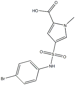 4-[(4-bromophenyl)sulfamoyl]-1-methyl-1H-pyrrole-2-carboxylic acid 구조식 이미지