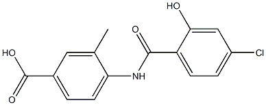 4-[(4-chloro-2-hydroxybenzene)amido]-3-methylbenzoic acid Structure