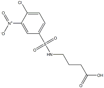 4-[(4-chloro-3-nitrobenzene)sulfonamido]butanoic acid 구조식 이미지