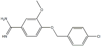 4-[(4-chlorobenzyl)oxy]-3-methoxybenzenecarboximidamide 구조식 이미지