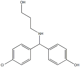 4-[(4-chlorophenyl)[(3-hydroxypropyl)amino]methyl]phenol Structure