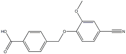 4-[(4-cyano-2-methoxyphenoxy)methyl]benzoic acid 구조식 이미지