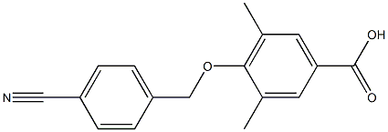 4-[(4-cyanophenyl)methoxy]-3,5-dimethylbenzoic acid Structure