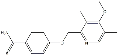 4-[(4-methoxy-3,5-dimethylpyridin-2-yl)methoxy]benzene-1-carbothioamide 구조식 이미지