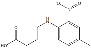 4-[(4-methyl-2-nitrophenyl)amino]butanoic acid 구조식 이미지