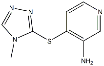 4-[(4-methyl-4H-1,2,4-triazol-3-yl)sulfanyl]pyridin-3-amine Structure