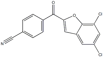 4-[(5,7-dichloro-1-benzofuran-2-yl)carbonyl]benzonitrile Structure