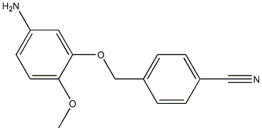 4-[(5-amino-2-methoxyphenoxy)methyl]benzonitrile Structure