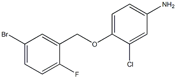 4-[(5-bromo-2-fluorobenzyl)oxy]-3-chloroaniline Structure