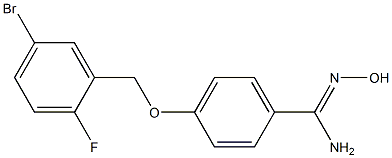 4-[(5-bromo-2-fluorobenzyl)oxy]-N'-hydroxybenzenecarboximidamide Structure