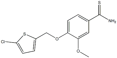 4-[(5-chlorothiophen-2-yl)methoxy]-3-methoxybenzene-1-carbothioamide 구조식 이미지