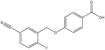 4-[(5-cyano-2-fluorophenyl)methoxy]benzoic acid Structure