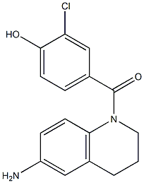 4-[(6-amino-1,2,3,4-tetrahydroquinolin-1-yl)carbonyl]-2-chlorophenol 구조식 이미지