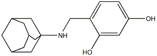 4-[(adamantan-1-ylamino)methyl]benzene-1,3-diol 구조식 이미지