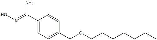 4-[(heptyloxy)methyl]-N'-hydroxybenzene-1-carboximidamide Structure