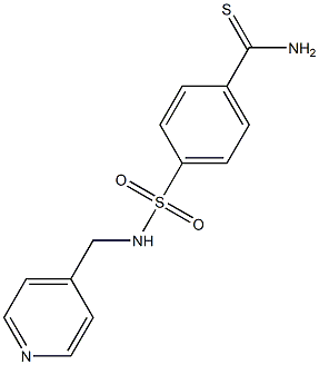 4-[(pyridin-4-ylmethyl)sulfamoyl]benzene-1-carbothioamide 구조식 이미지