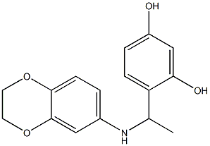4-[1-(2,3-dihydro-1,4-benzodioxin-6-ylamino)ethyl]benzene-1,3-diol Structure
