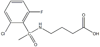 4-[1-(2-chloro-6-fluorophenyl)acetamido]butanoic acid 구조식 이미지