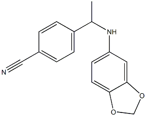 4-[1-(2H-1,3-benzodioxol-5-ylamino)ethyl]benzonitrile Structure