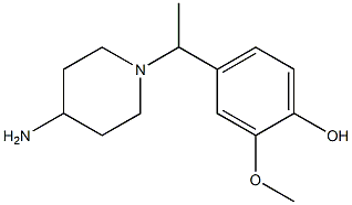 4-[1-(4-aminopiperidin-1-yl)ethyl]-2-methoxyphenol 구조식 이미지