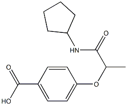 4-[1-(cyclopentylcarbamoyl)ethoxy]benzoic acid 구조식 이미지
