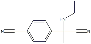 4-[1-cyano-1-(ethylamino)ethyl]benzonitrile Structure