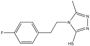 4-[2-(4-fluorophenyl)ethyl]-5-methyl-4H-1,2,4-triazole-3-thiol 구조식 이미지