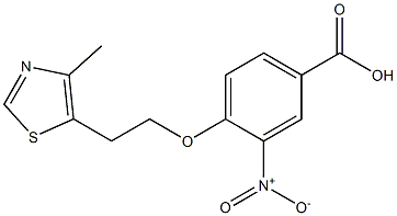 4-[2-(4-methyl-1,3-thiazol-5-yl)ethoxy]-3-nitrobenzoic acid Structure