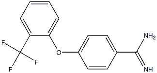 4-[2-(trifluoromethyl)phenoxy]benzene-1-carboximidamide 구조식 이미지