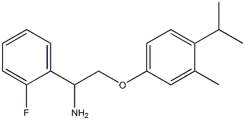 4-[2-amino-2-(2-fluorophenyl)ethoxy]-2-methyl-1-(propan-2-yl)benzene Structure