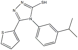 4-[3-(propan-2-yl)phenyl]-5-(thiophen-2-yl)-4H-1,2,4-triazole-3-thiol 구조식 이미지