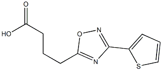 4-[3-(thiophen-2-yl)-1,2,4-oxadiazol-5-yl]butanoic acid 구조식 이미지