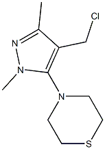 4-[4-(chloromethyl)-1,3-dimethyl-1H-pyrazol-5-yl]thiomorpholine 구조식 이미지