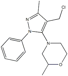 4-[4-(chloromethyl)-3-methyl-1-phenyl-1H-pyrazol-5-yl]-2-methylmorpholine Structure