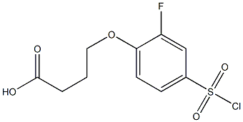 4-[4-(chlorosulfonyl)-2-fluorophenoxy]butanoic acid Structure