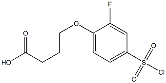 4-[4-(chlorosulfonyl)-2-fluorophenoxy]butanoic acid 구조식 이미지