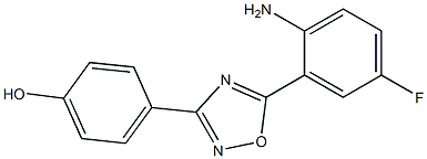 4-[5-(2-amino-5-fluorophenyl)-1,2,4-oxadiazol-3-yl]phenol 구조식 이미지