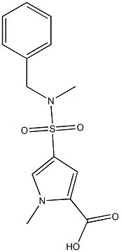 4-[benzyl(methyl)sulfamoyl]-1-methyl-1H-pyrrole-2-carboxylic acid 구조식 이미지