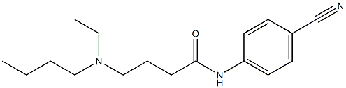 4-[butyl(ethyl)amino]-N-(4-cyanophenyl)butanamide 구조식 이미지