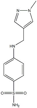 4-{[(1-methyl-1H-pyrazol-4-yl)methyl]amino}benzene-1-sulfonamide 구조식 이미지