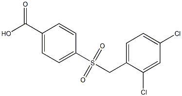 4-{[(2,4-dichlorophenyl)methane]sulfonyl}benzoic acid Structure