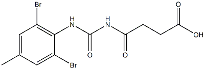 4-{[(2,6-dibromo-4-methylphenyl)carbamoyl]amino}-4-oxobutanoic acid 구조식 이미지