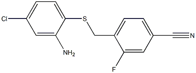 4-{[(2-amino-4-chlorophenyl)sulfanyl]methyl}-3-fluorobenzonitrile 구조식 이미지